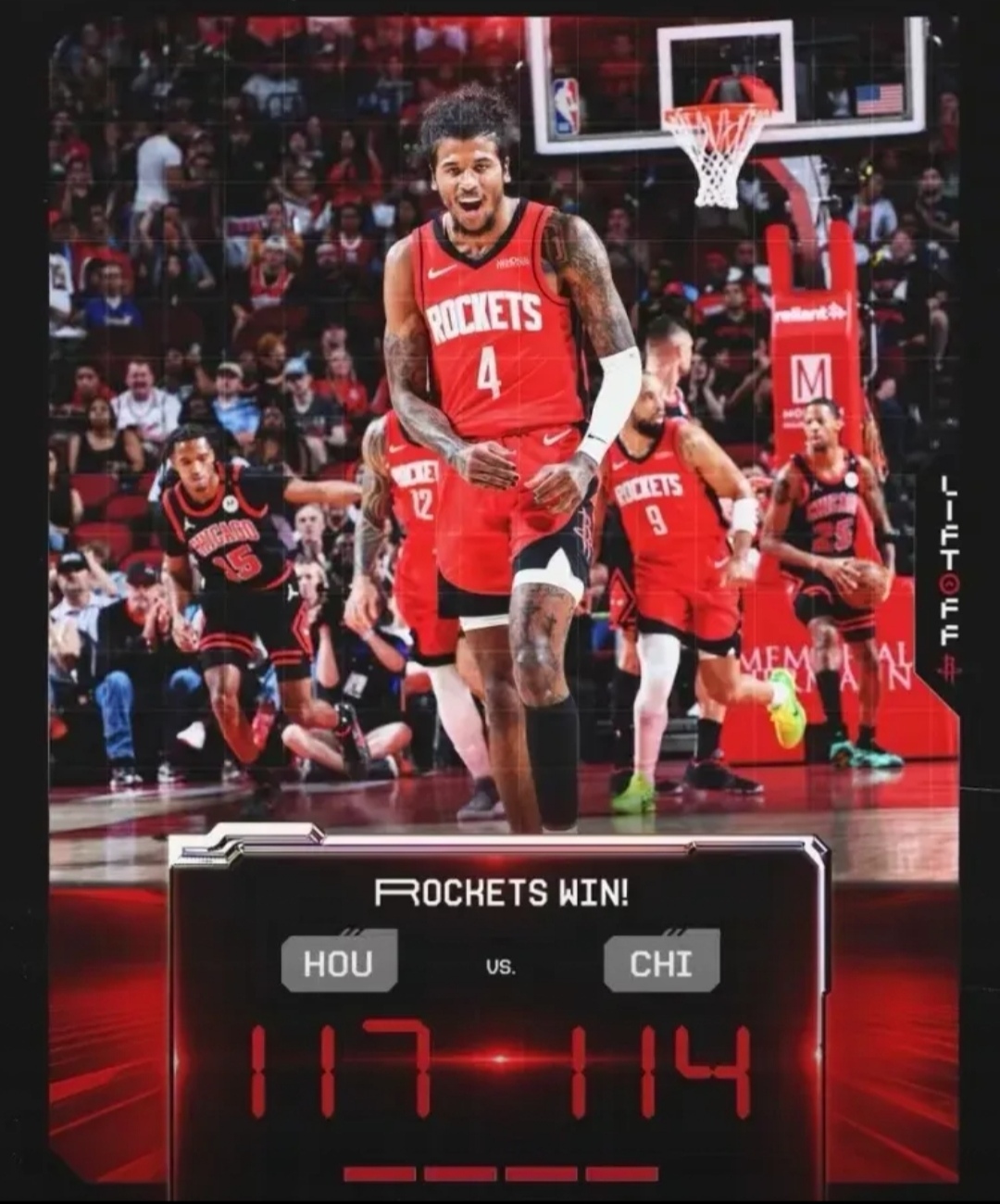 火箭再胜公牛,豪取五连胜 火箭再胜公牛,豪取五连胜